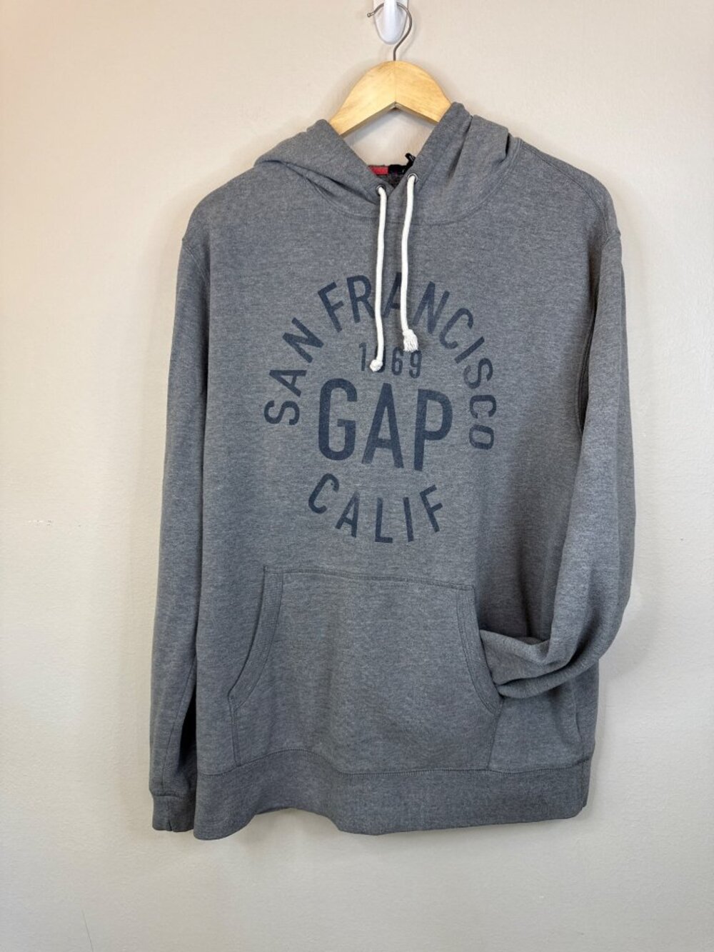 Gap Mens Heather Grey San Francisco Graphic Hoodie XL Cotton/Poly Blend